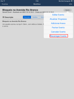 Como Visualizar Um Evento No Aplicativo Workflow IOS